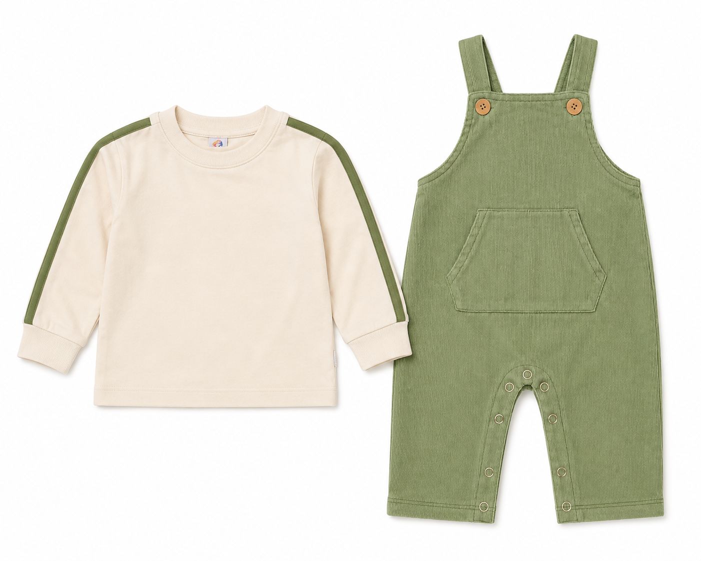 Conjunto de Overol corduroy verde Alenice