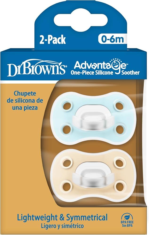 Set de 2 chupetas advantage silicon 0-6 m Dr Brown
