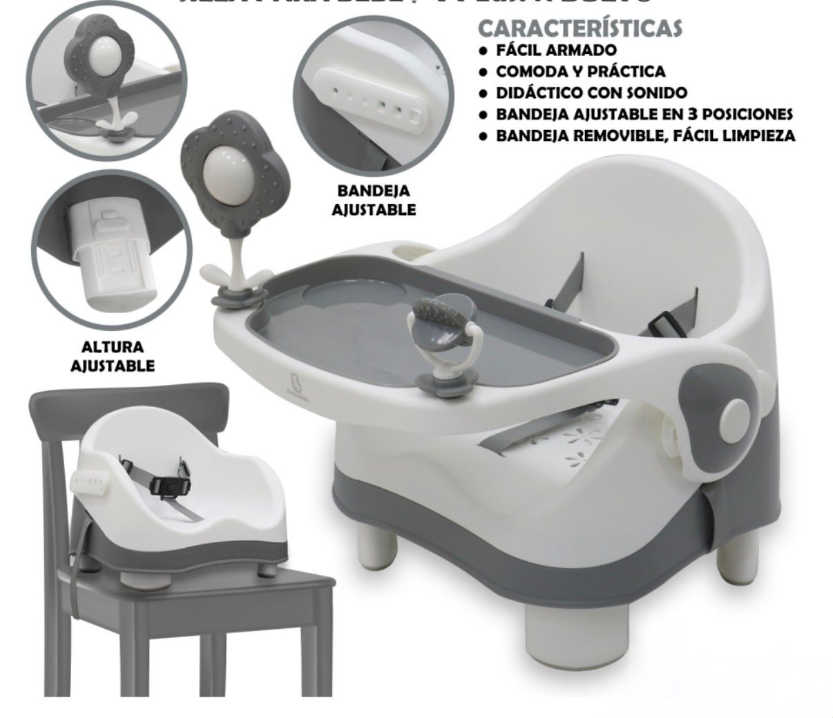 Silla de comer adaptable Bebesitos