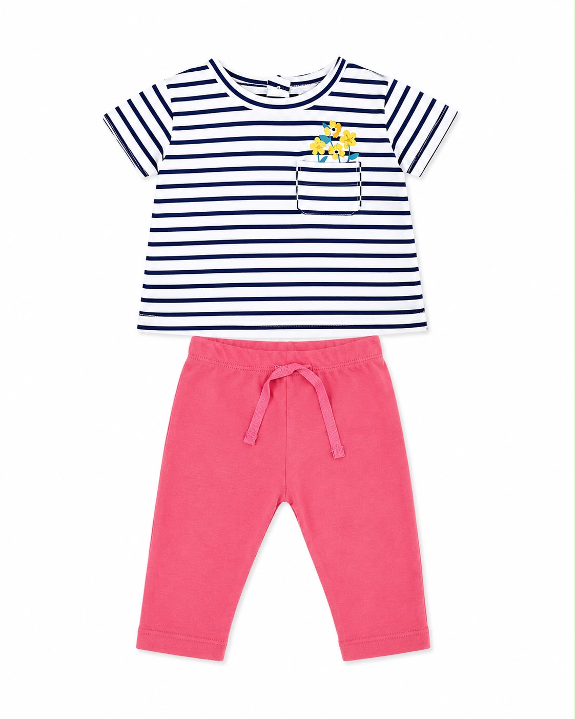 Conjunto rosado rayas Kids land