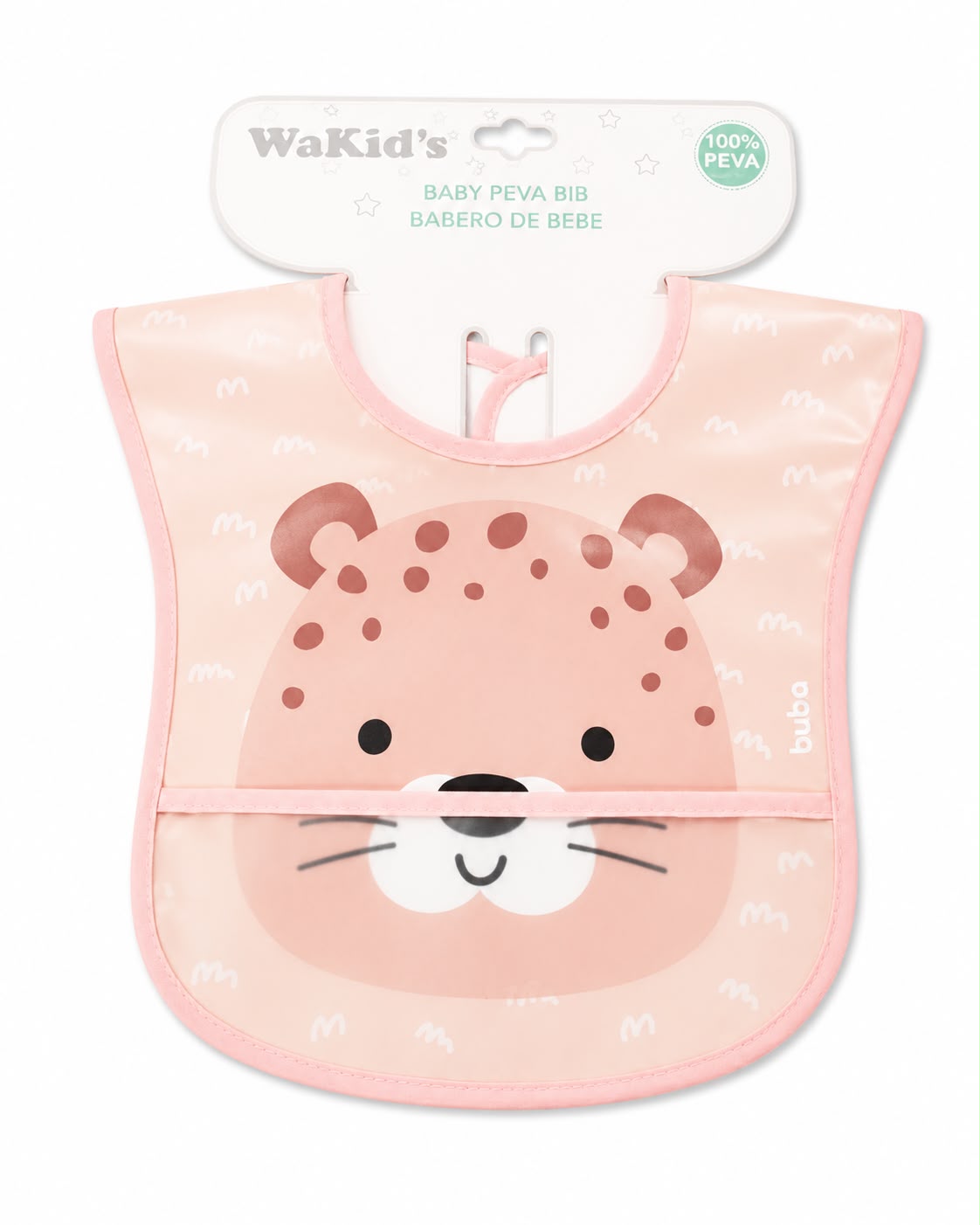 Babero rosado tigre Wakids