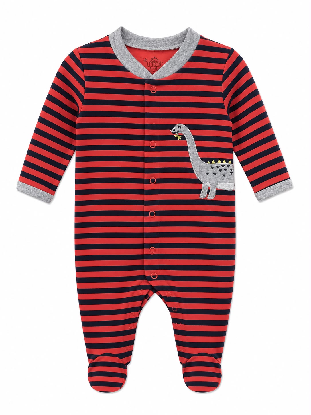 Pijama entera de rayas anaranjada Kids land