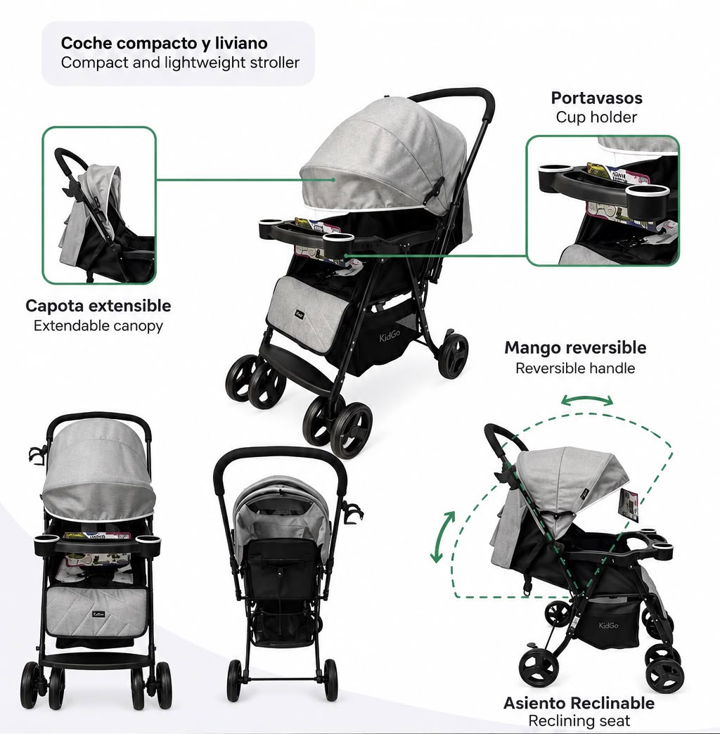Coche gris Zircon  Kid go