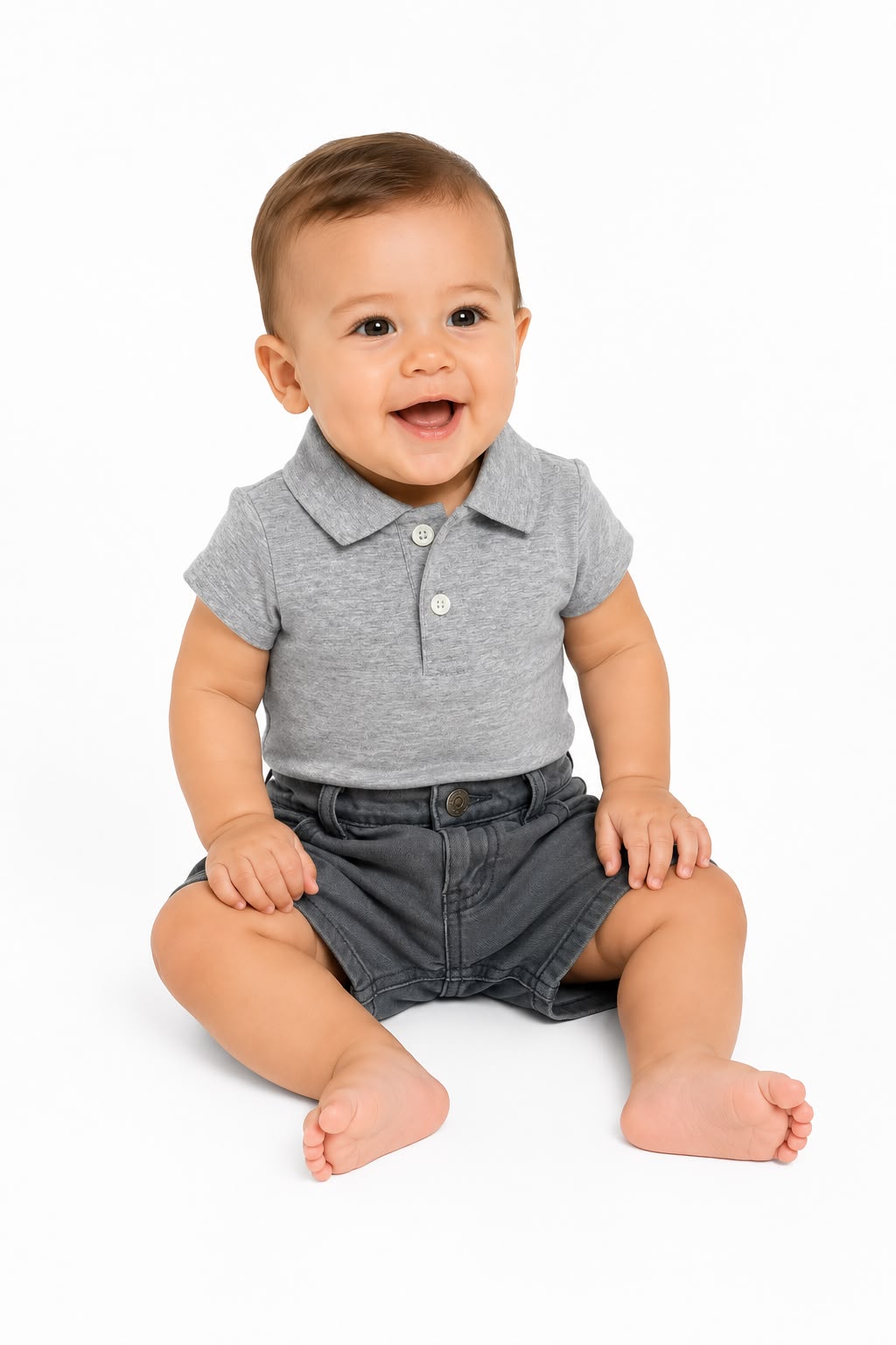 Body cuello polo gris Brandili