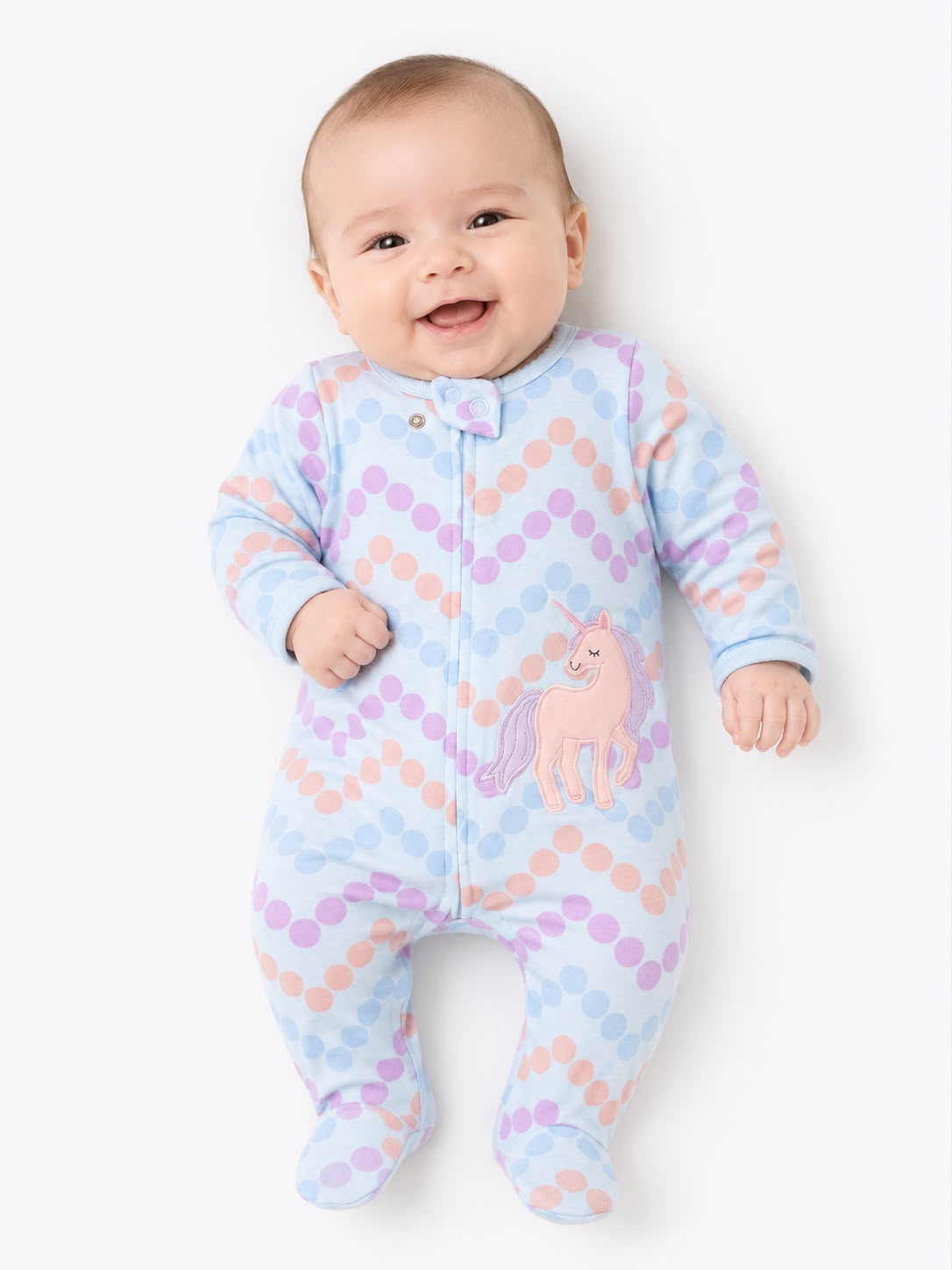 Pijama entera unicornio y puntos de colores Kids land