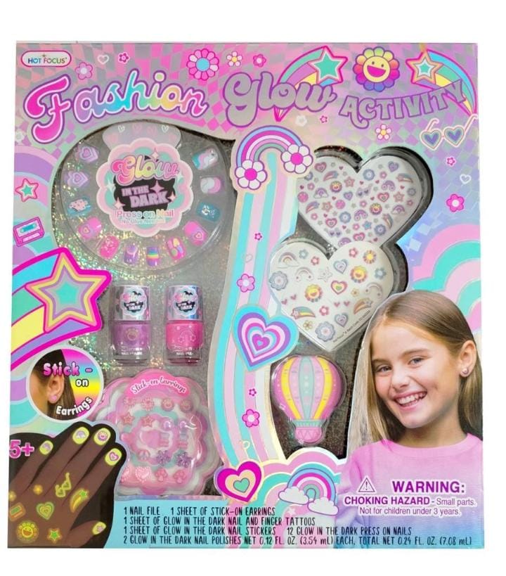 Juego de uñas fashion glow Hot focus