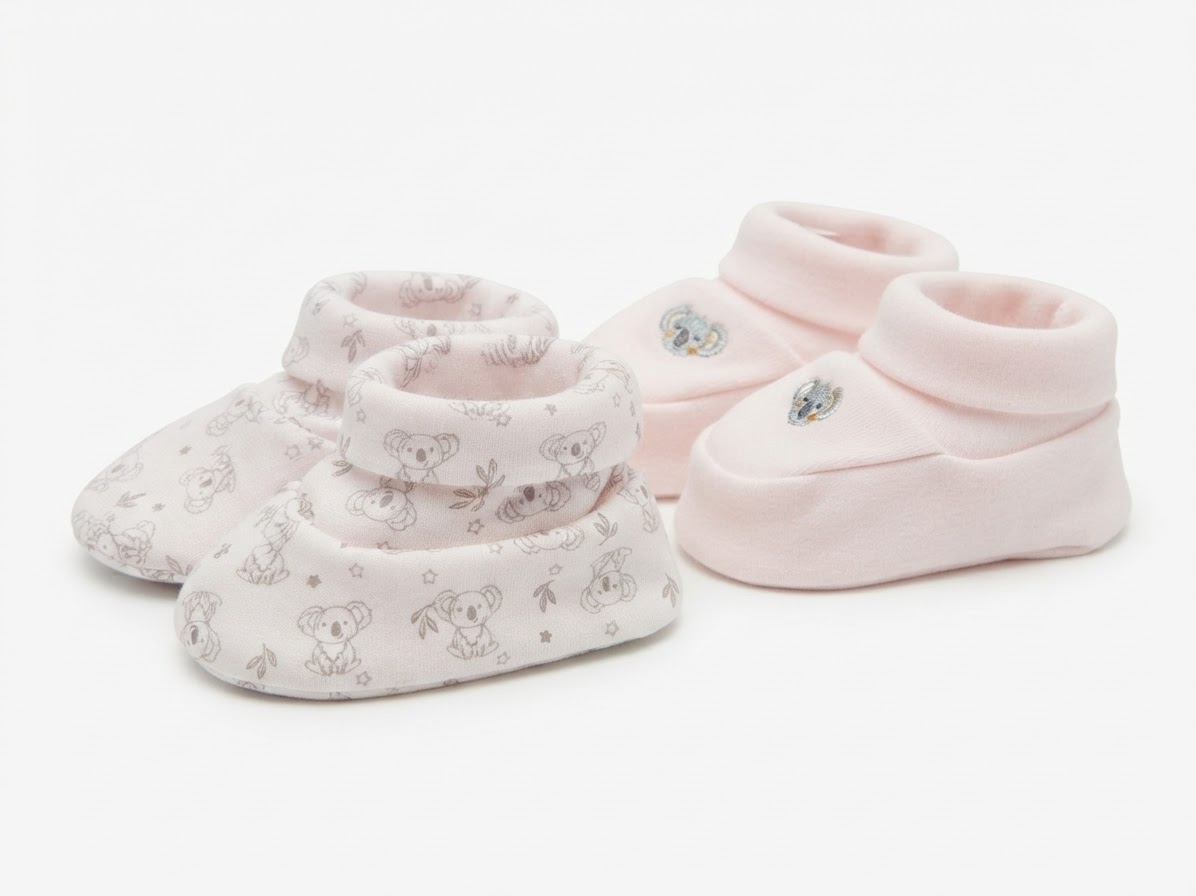 Set de 2 botines rosados Koala Kobytin