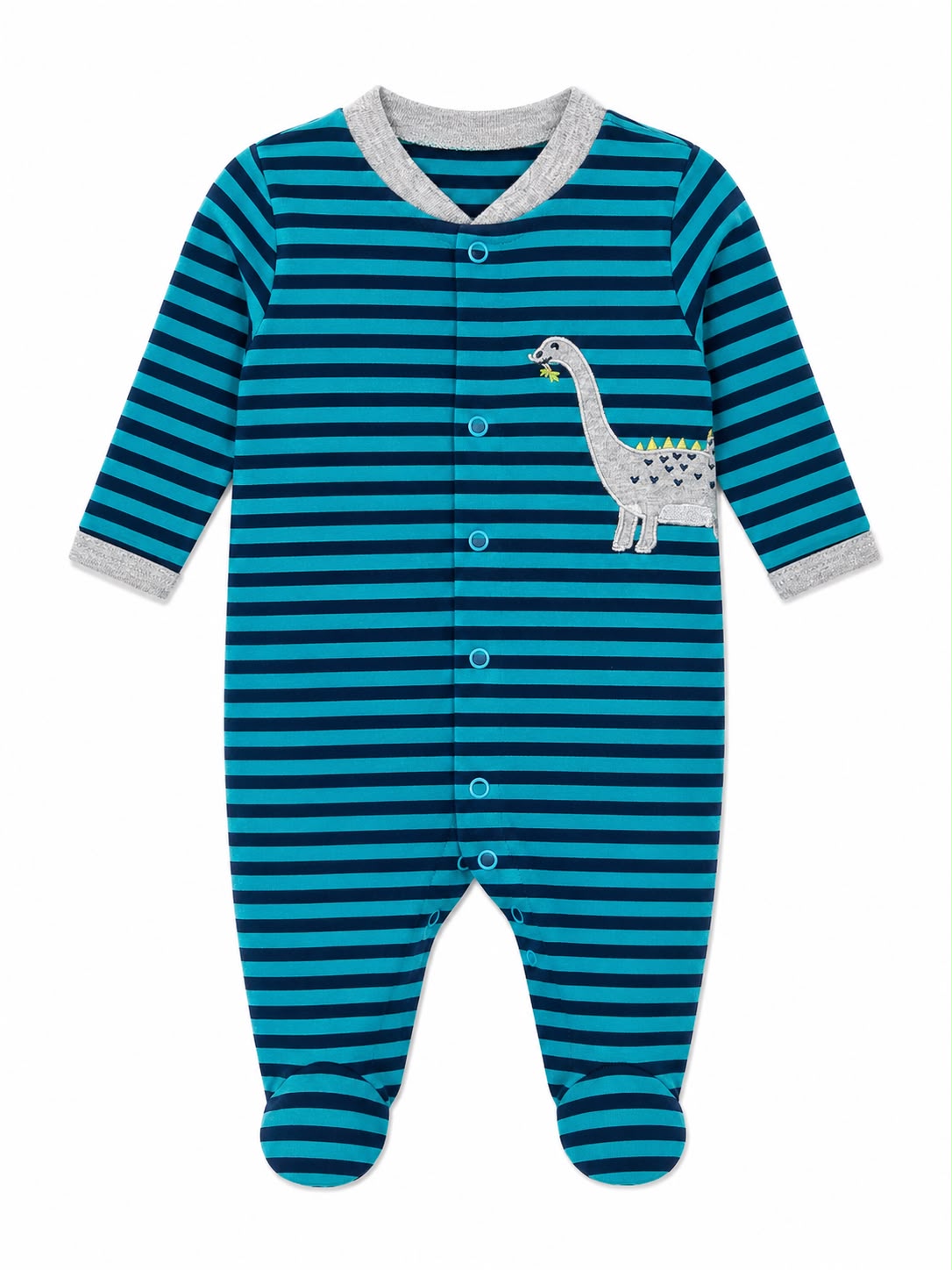 Pijama entera de rayas turqueza Kids land