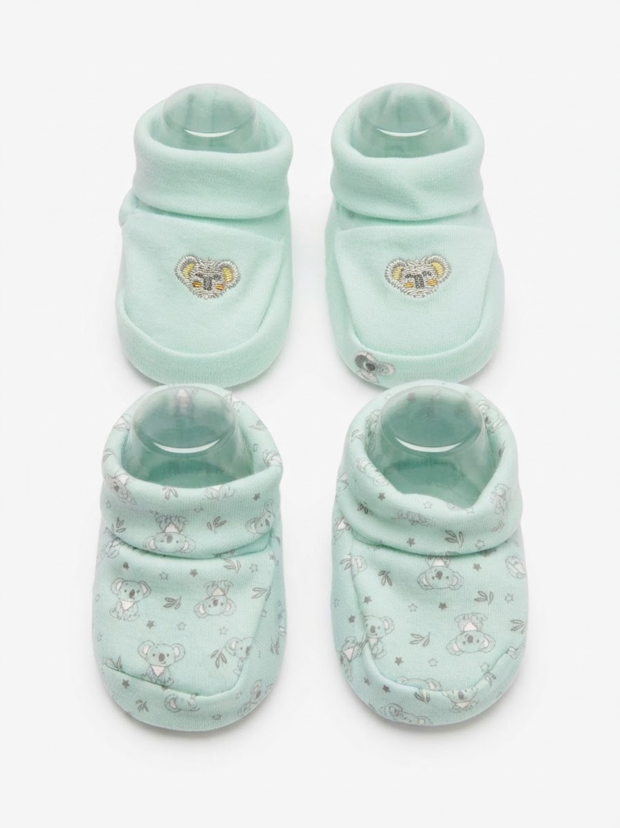 Set de 2 botines celeste Koala Kobytin