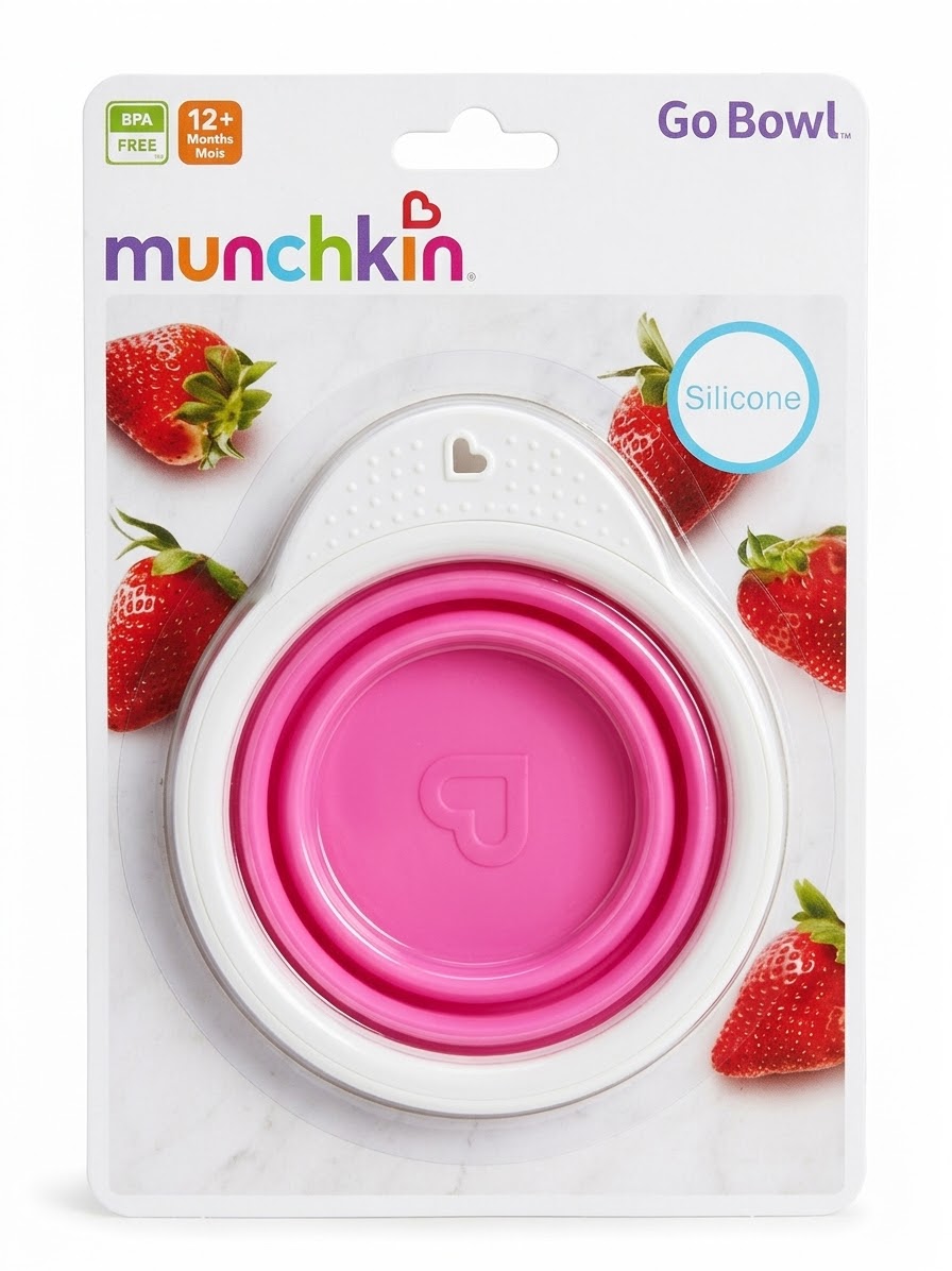 Tazón plegable fucsia Munchkin