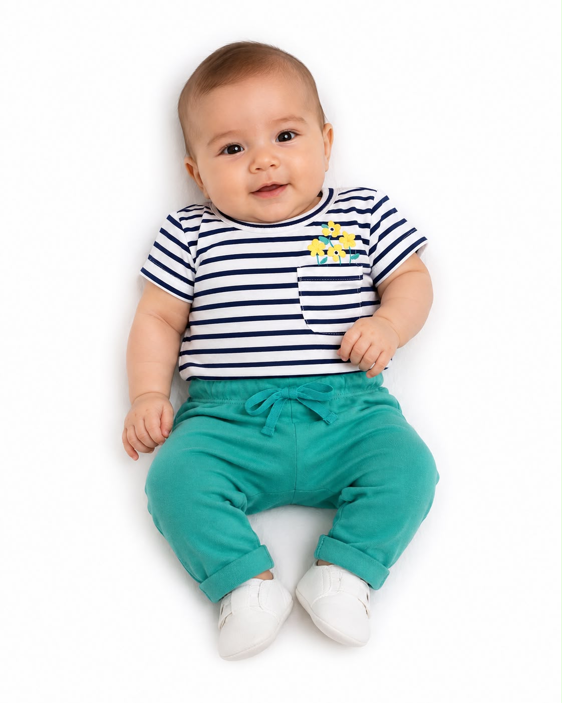 Conjunto menta rayas Kids land