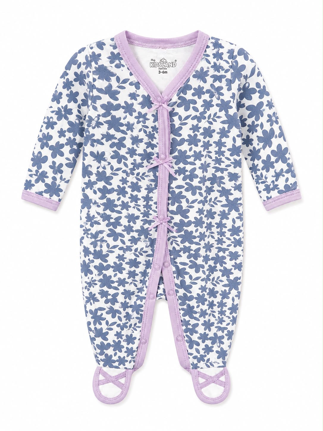 pijama entera lila de flores Kids land