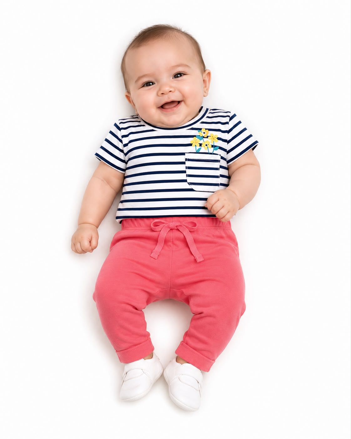 Conjunto rosado rayas Kids land