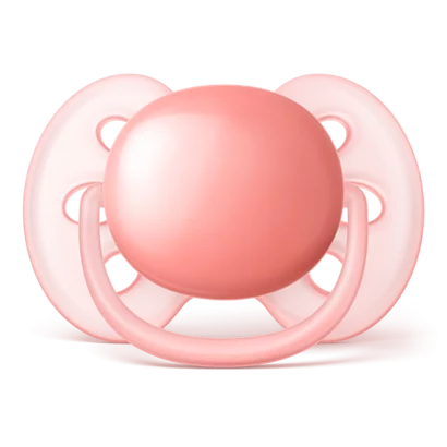Set de 2 chupetas  rosadas Ultra  soft avent de 0 a 6 meses