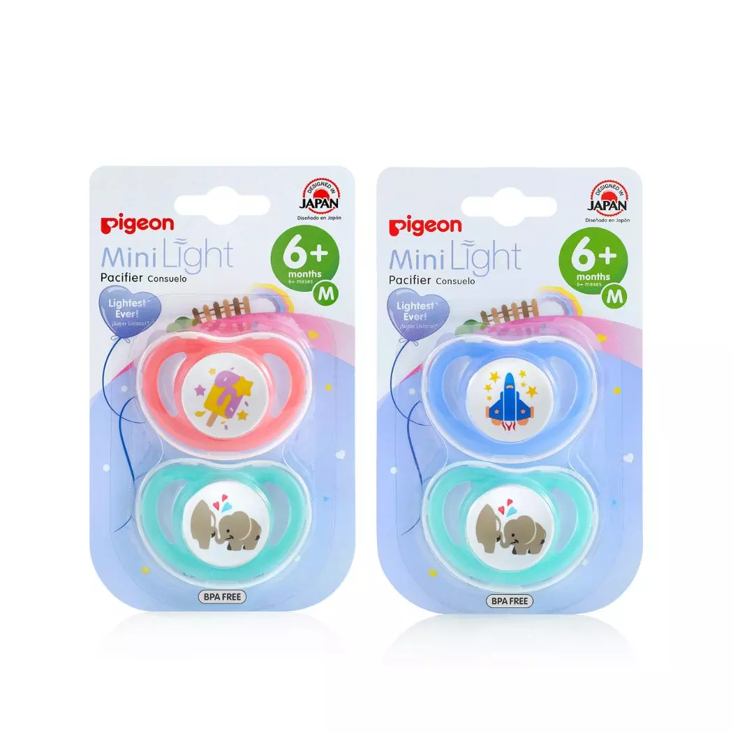 Set de 2 Chupeta Pigeon  mini light 6 +