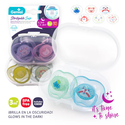 Set de 2 chupetas Genial 3+