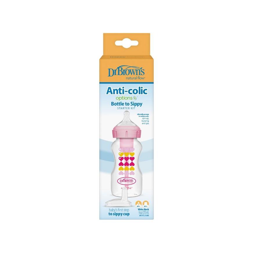 Chupón  ancho  anti-cólico Bottle to Sippy Dr Browns (9 oz/270 ml)