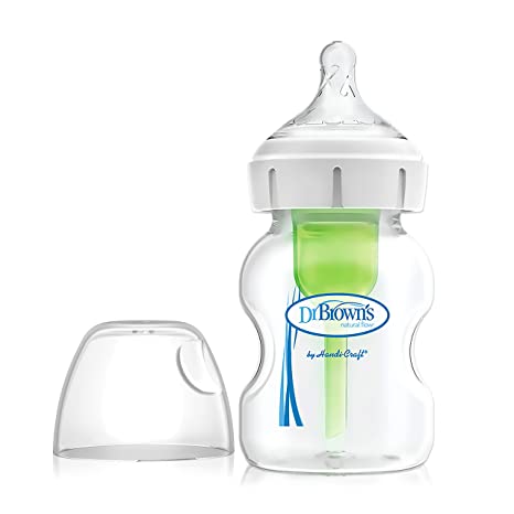 Chupón  boca ancha option +  anti-cólico  Natural flow Dr Browns (5oz/150 ml)