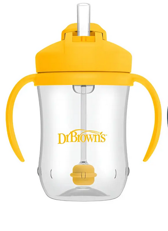 Mi primer vaso con pajilla de Dr browns milestones (9 onzas/270 ml) amarillo
