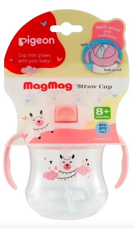 Beberito  Mag mag  Pegeon 8+ con pajilla ( 200ml/7oz)