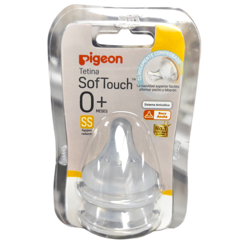 Tetina Softouch Pegeon 0+ (boca ancha)