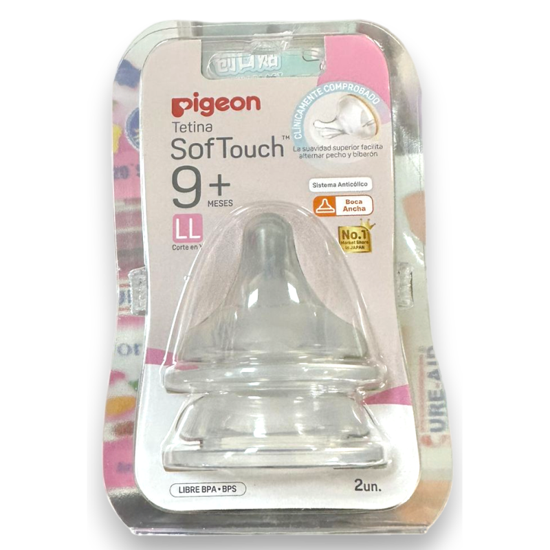 Tetina Softouch Pegeon 9+ LL (Boca ancha)
