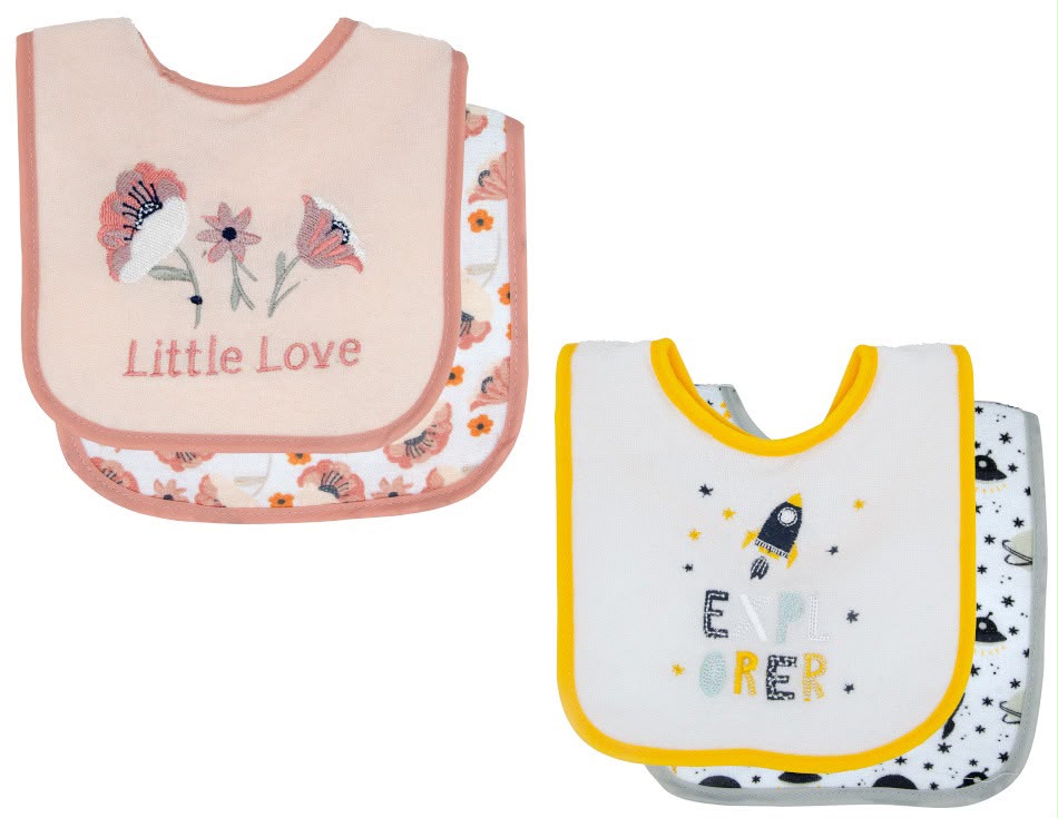Set de 2 baberos para bebés ( Wakids)