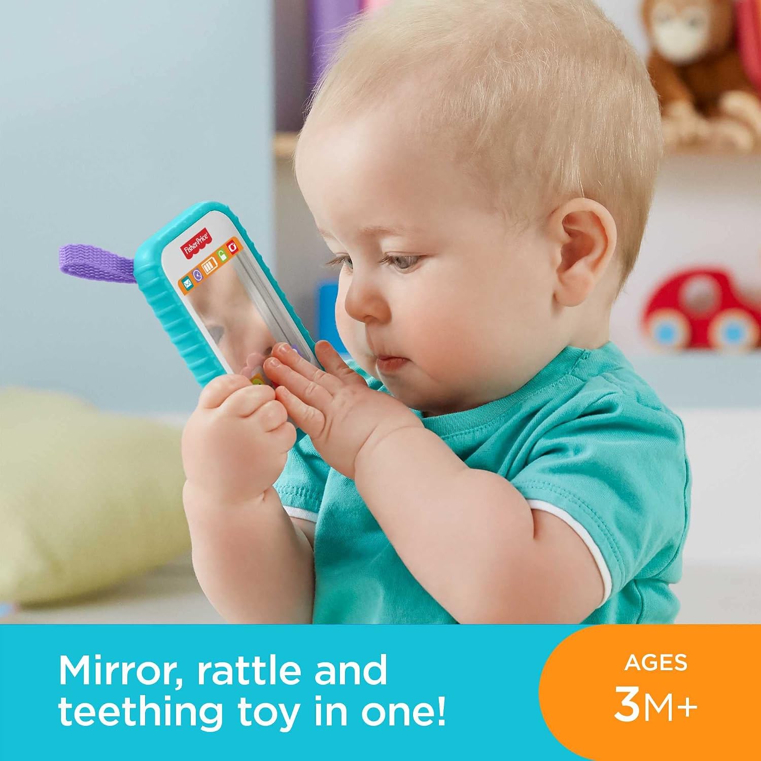 Teléfono mis primeras selfies Fisher Price ( mordedor y sonajero)