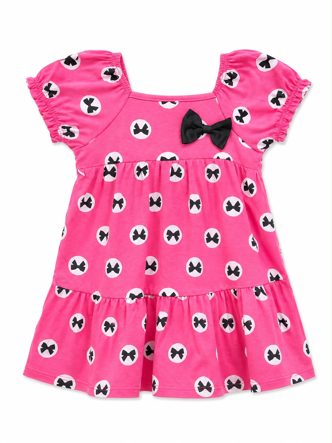 Vestido rosado lazos Kyly