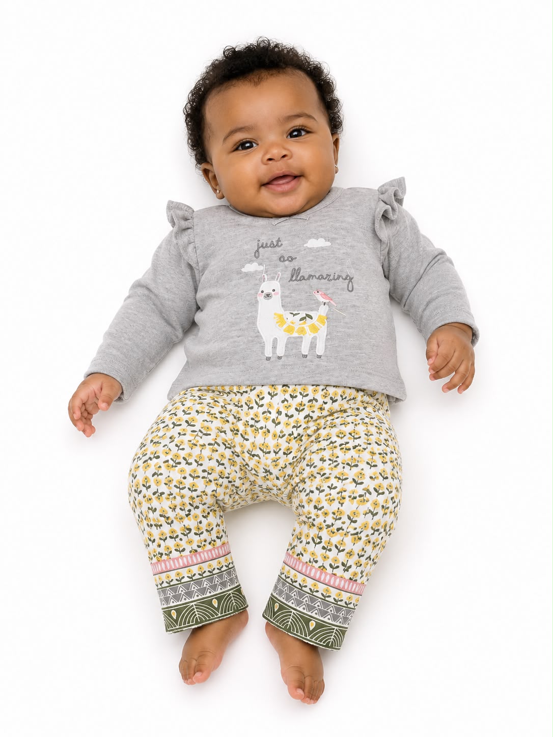 Conjunto llama amarillo para bebé Kids land