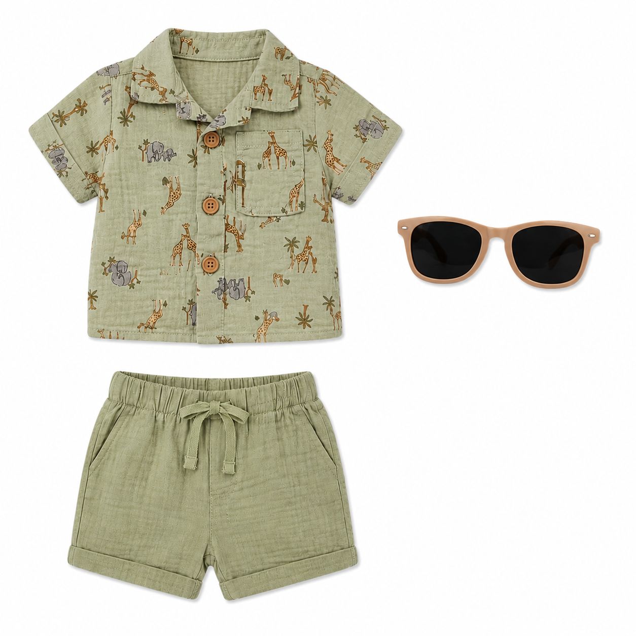 Conjunto de 3 piezas  safari ( bebé Bon blues)