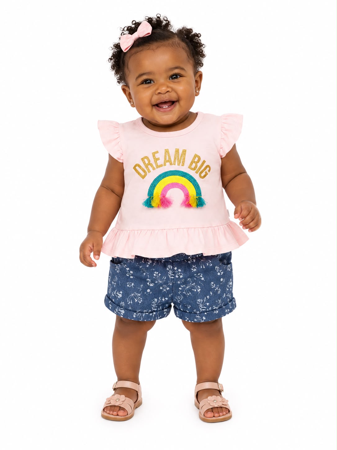 Conjunto dream big rosado para bebé Tinytots