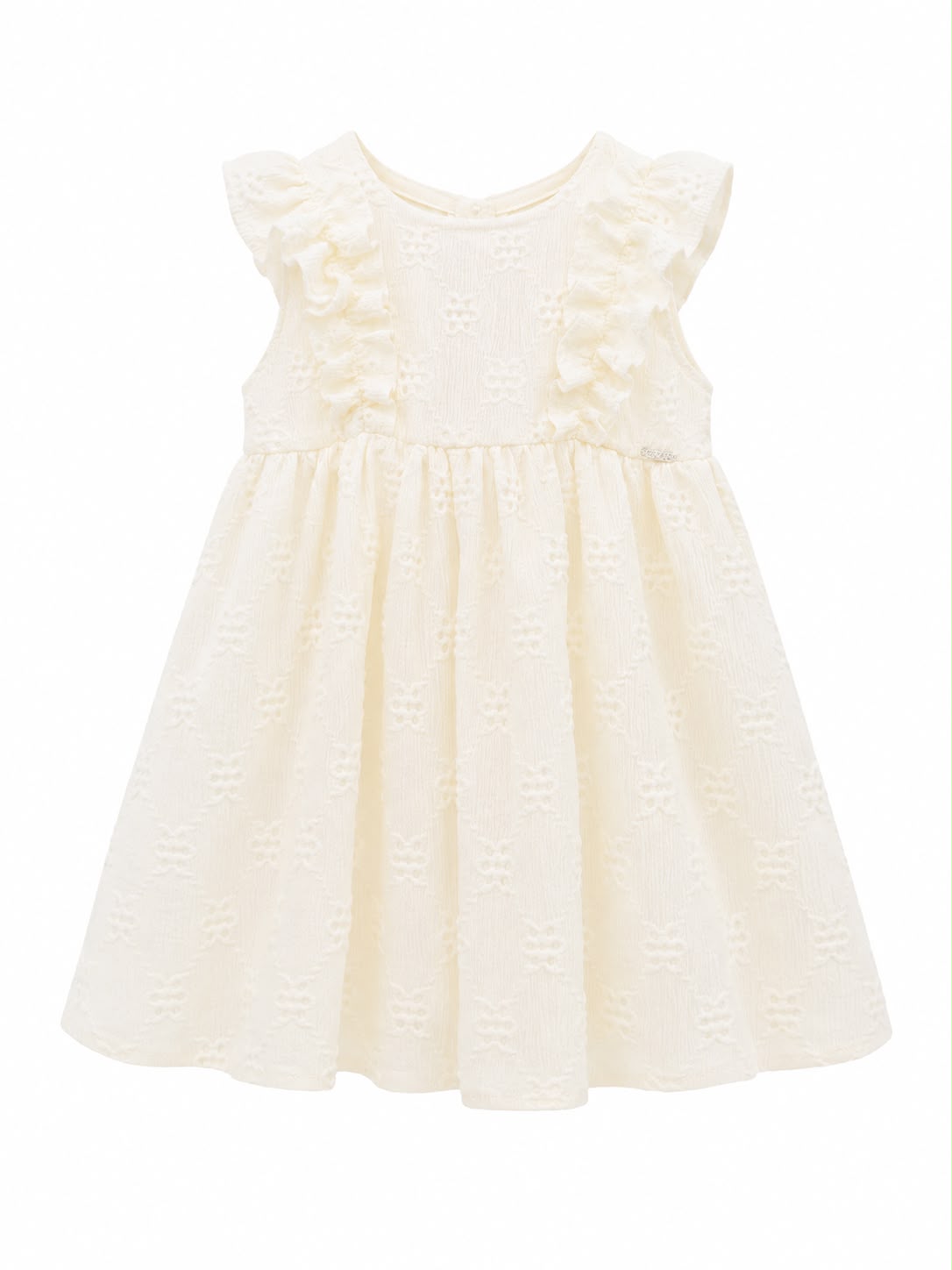 Vestido crema flores para bebé Kukie