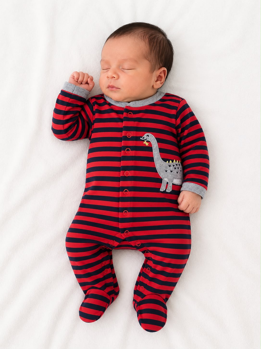 Pijama entera de rayas anaranjada Kids land