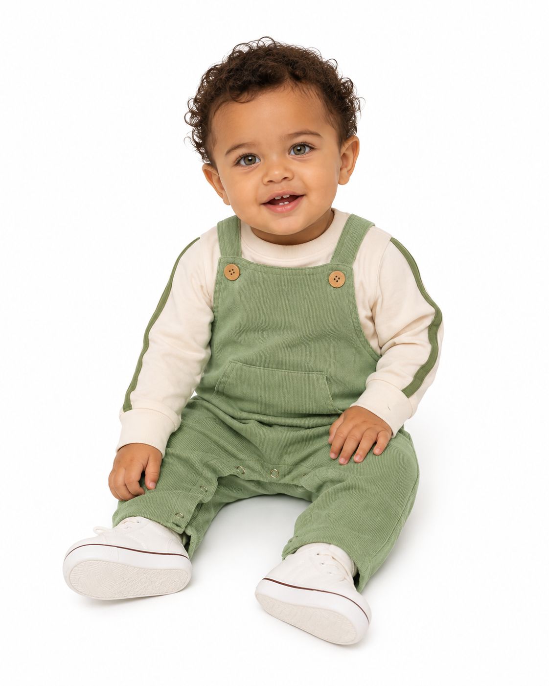 Conjunto de Overol corduroy verde Alenice