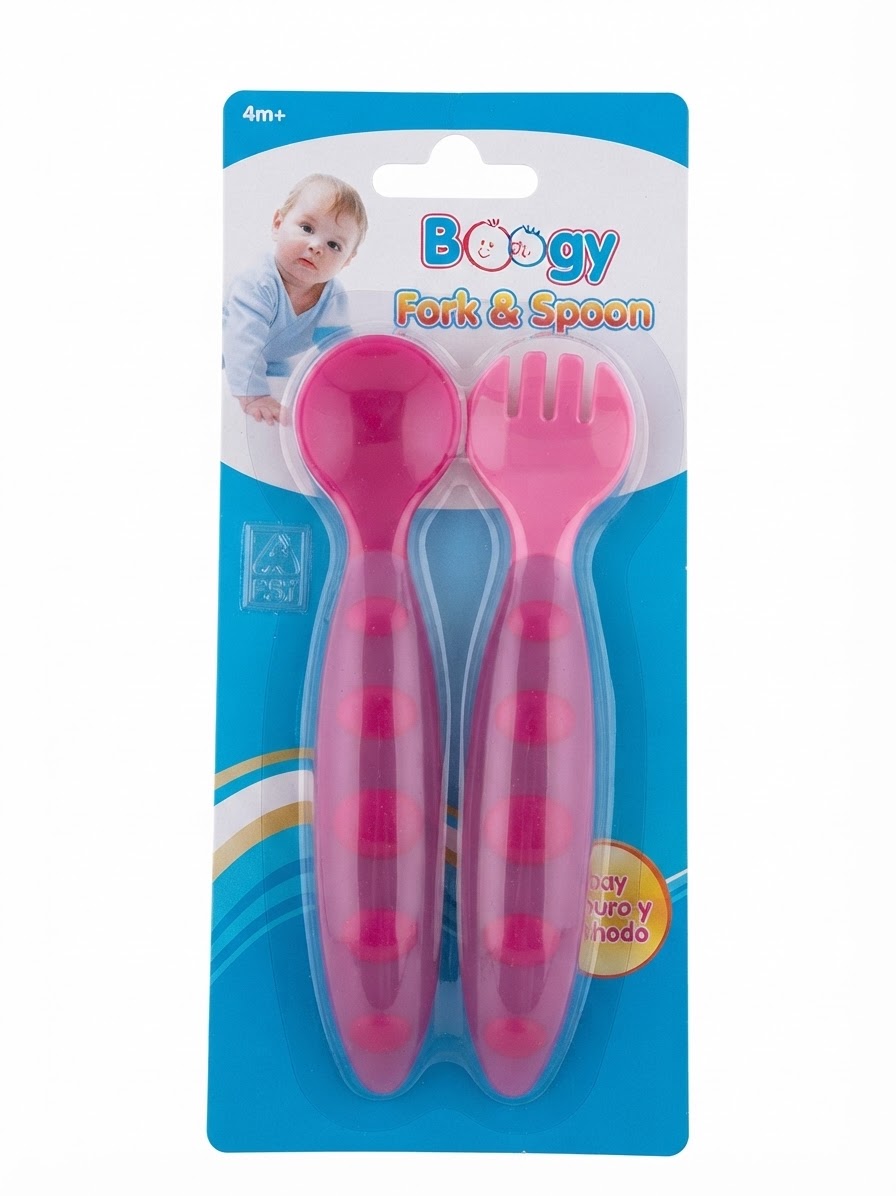 Set de cubiertos fucsia Boogy
