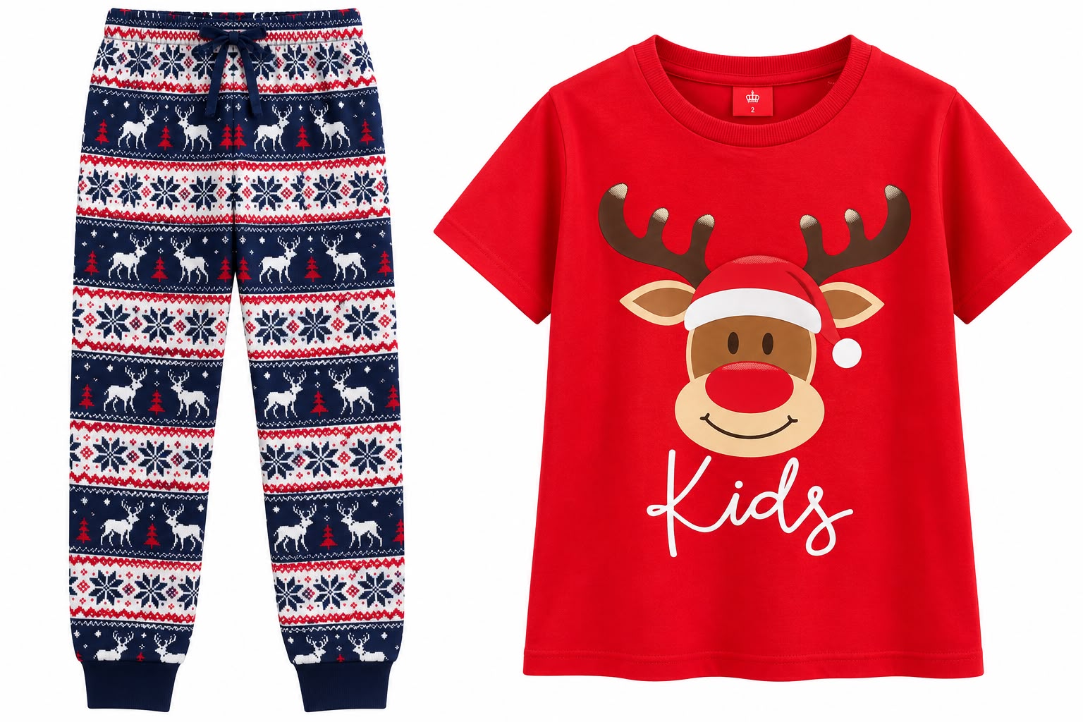 Pijama navideña reno manga corta Miró Christmas