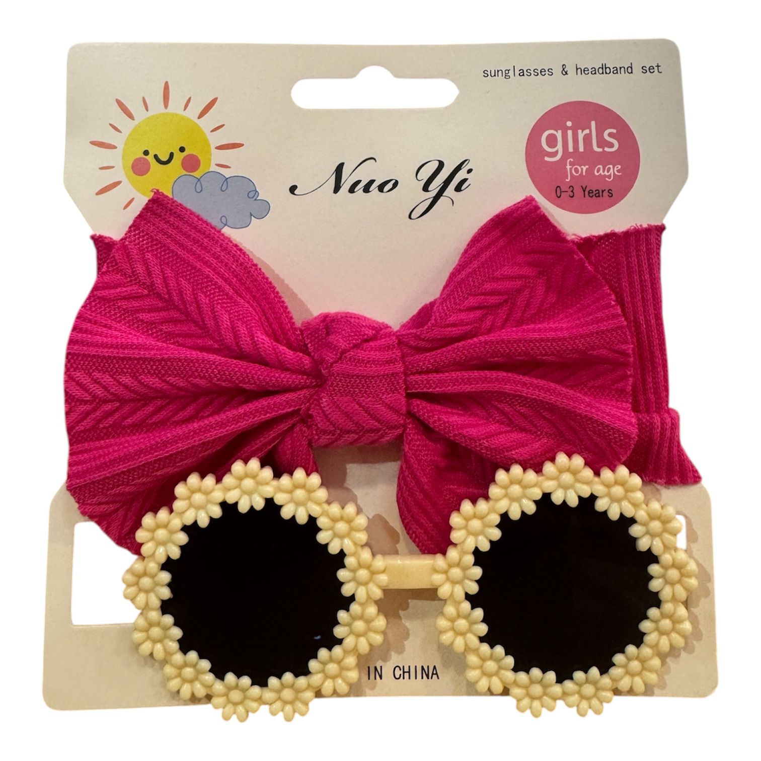 Vincha de bebé y gafas de sol Cutie Baby