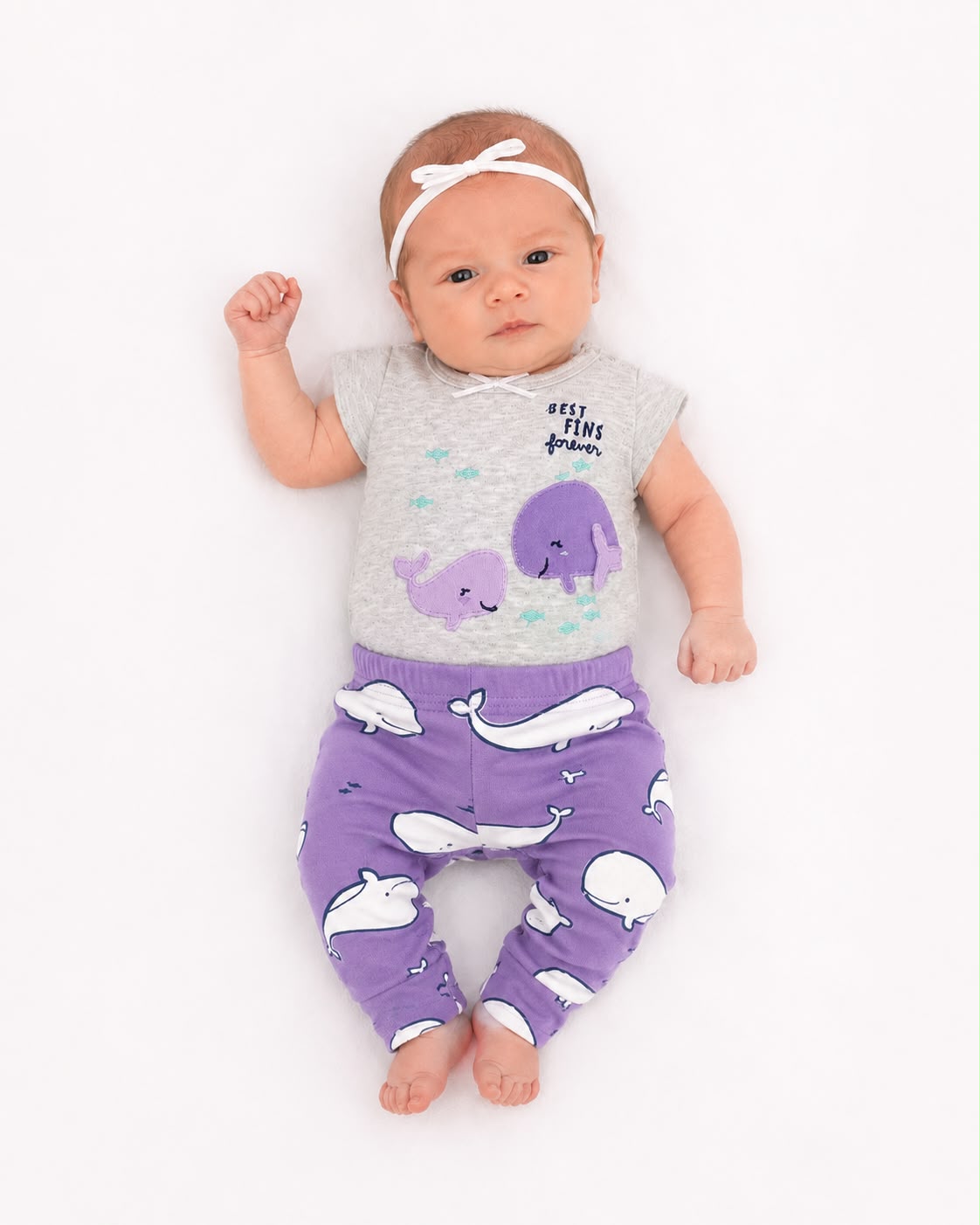 Conjunto ballenas morado Kids land