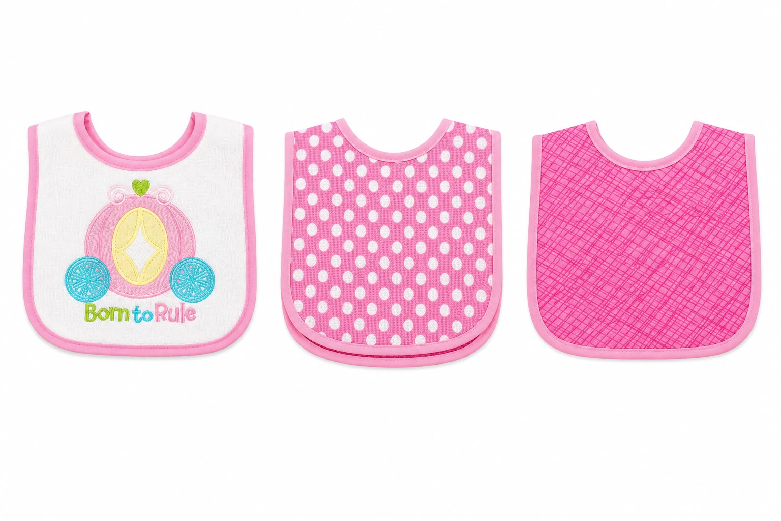 Set de 3 baberos carruaje Cutie Baby