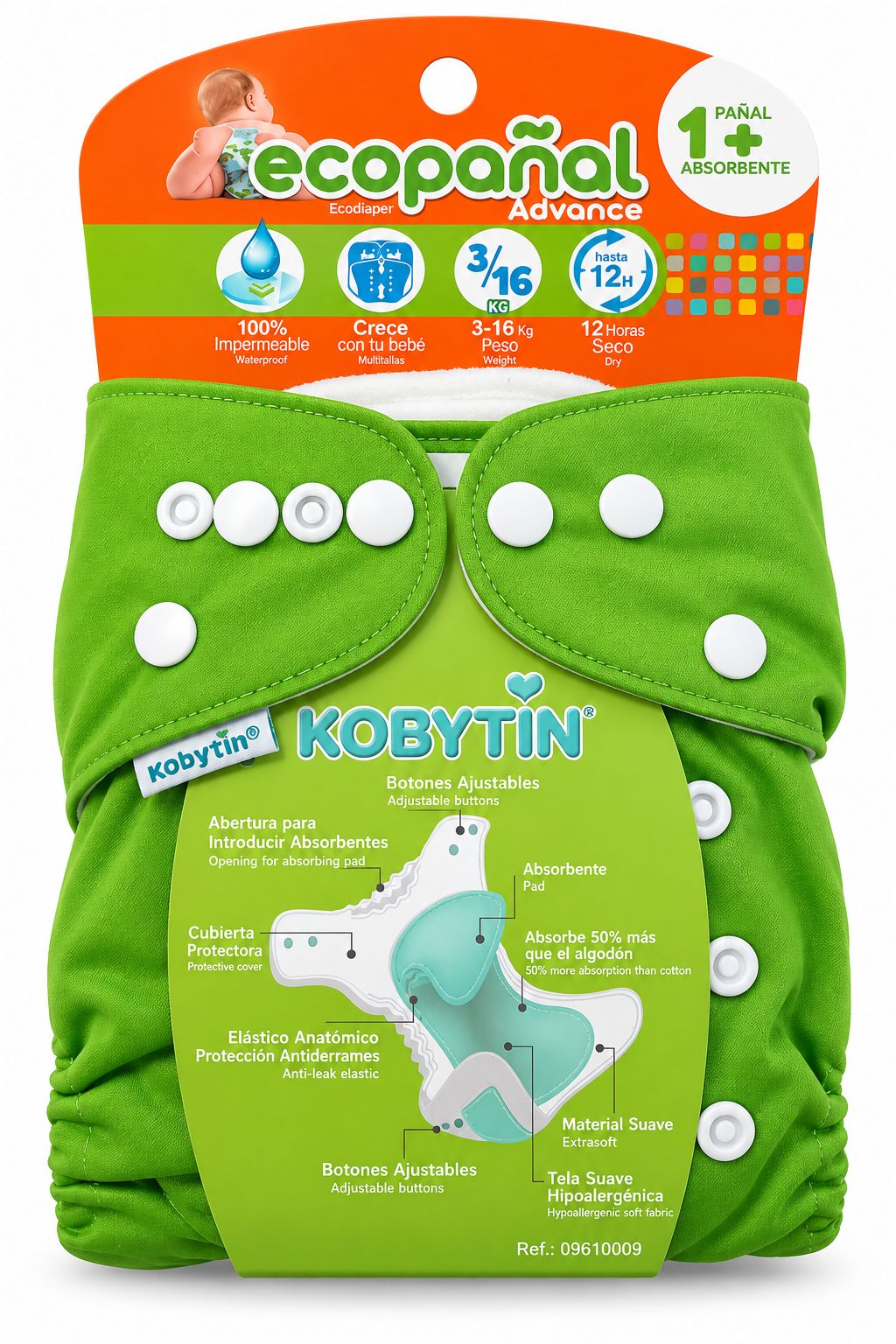 Ecopañal advance verde oscuro Kobytin