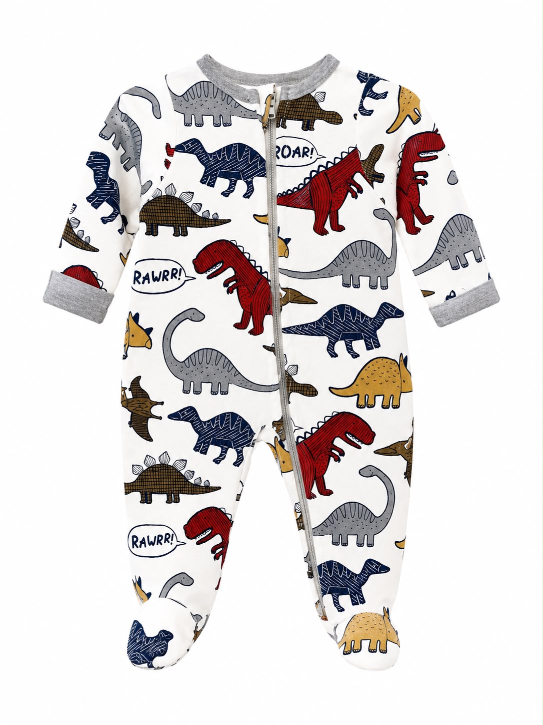 Pijama entera Gris de dinosaurios Kids land