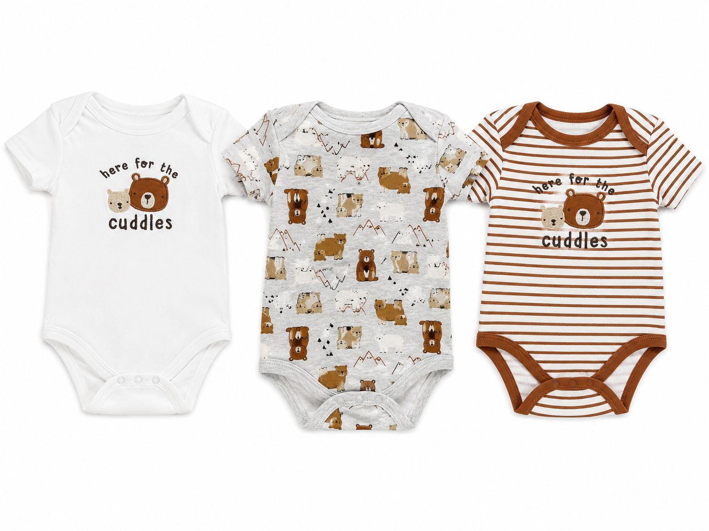 Set de 3 bodys oso Cutie baby