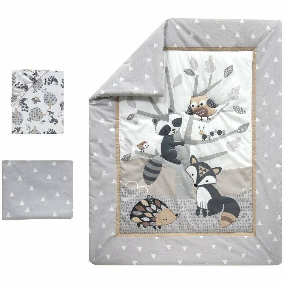 Set de 3 piezas para cuna little rascals colletion (Lambs and Ivy company)