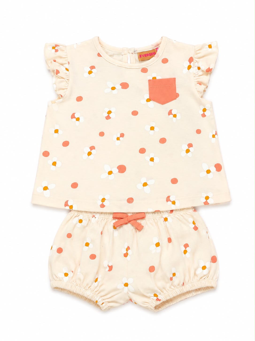 Conjunto beige de flores Everfit