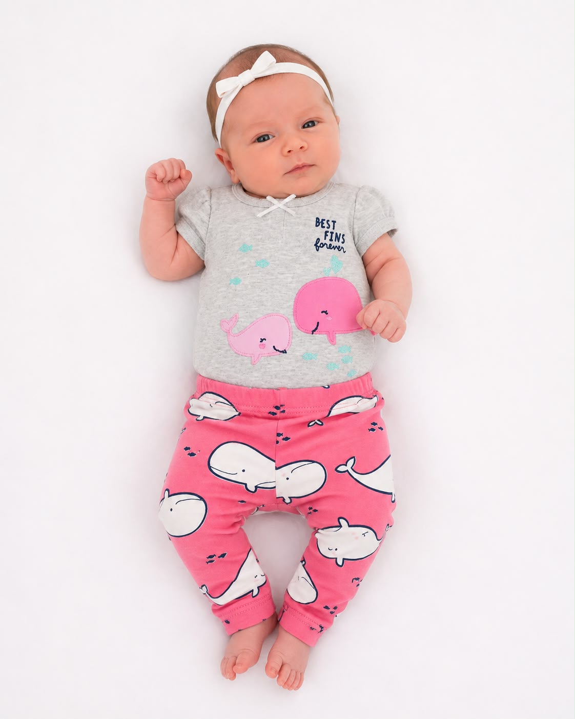 Conjunto ballenas rosado Kids land