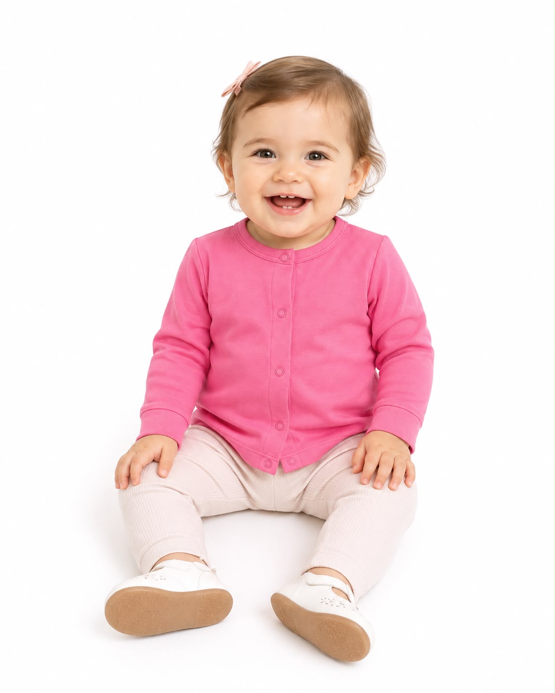Sweater para bebé rosa Brandili