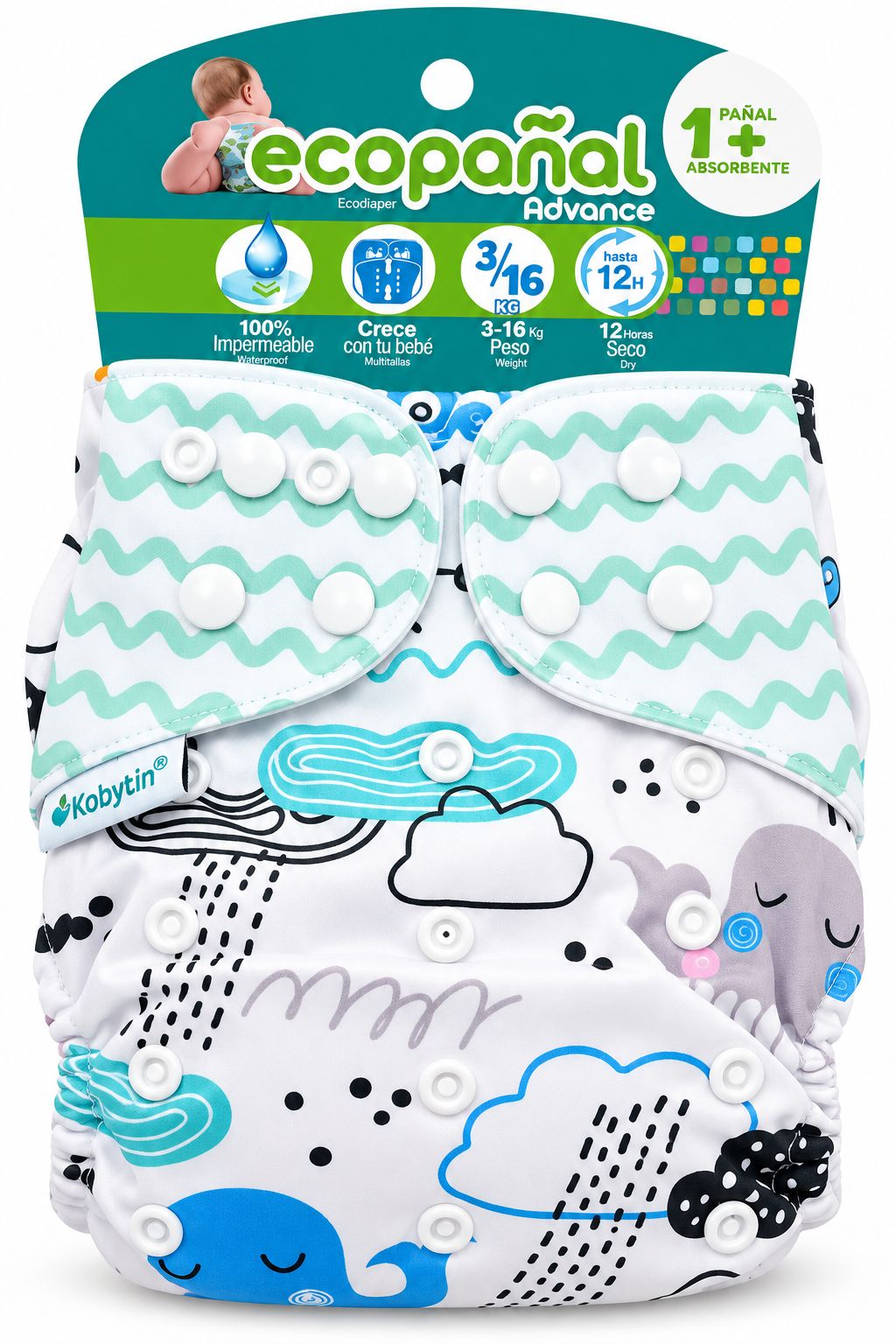 Ecopañal advance animalitos del océano Kobytin