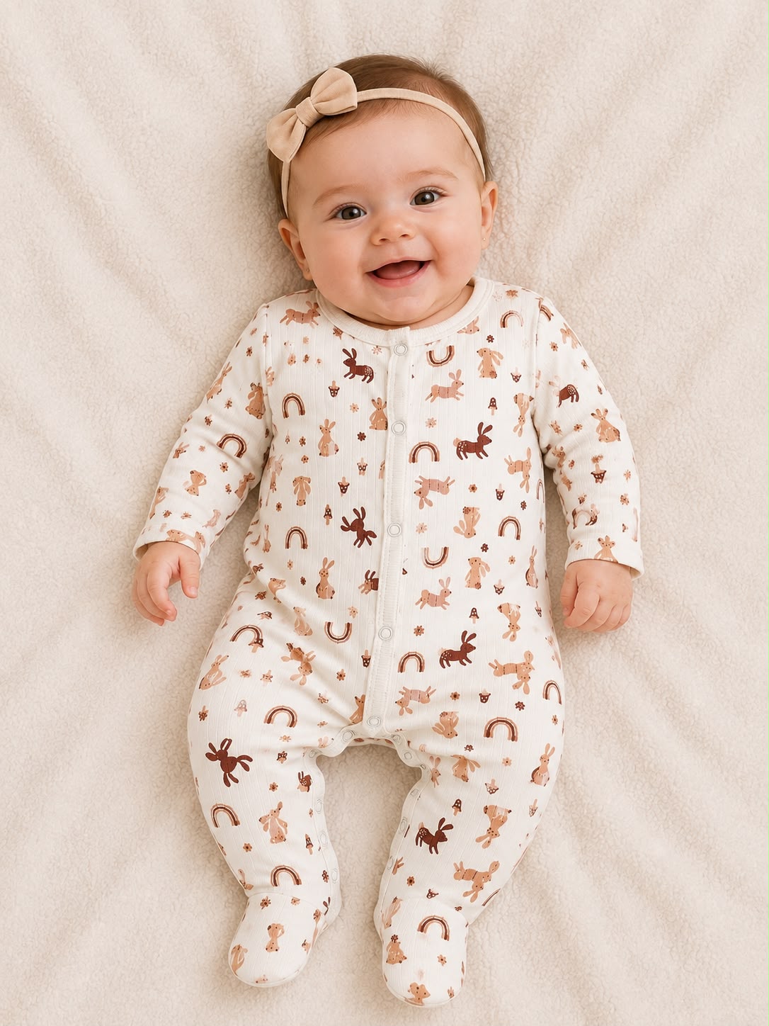 Pijama entera de conejos para niñas Princess rose