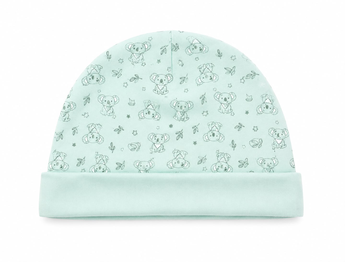 Set de gorros para bebé koala kobytin (menta)